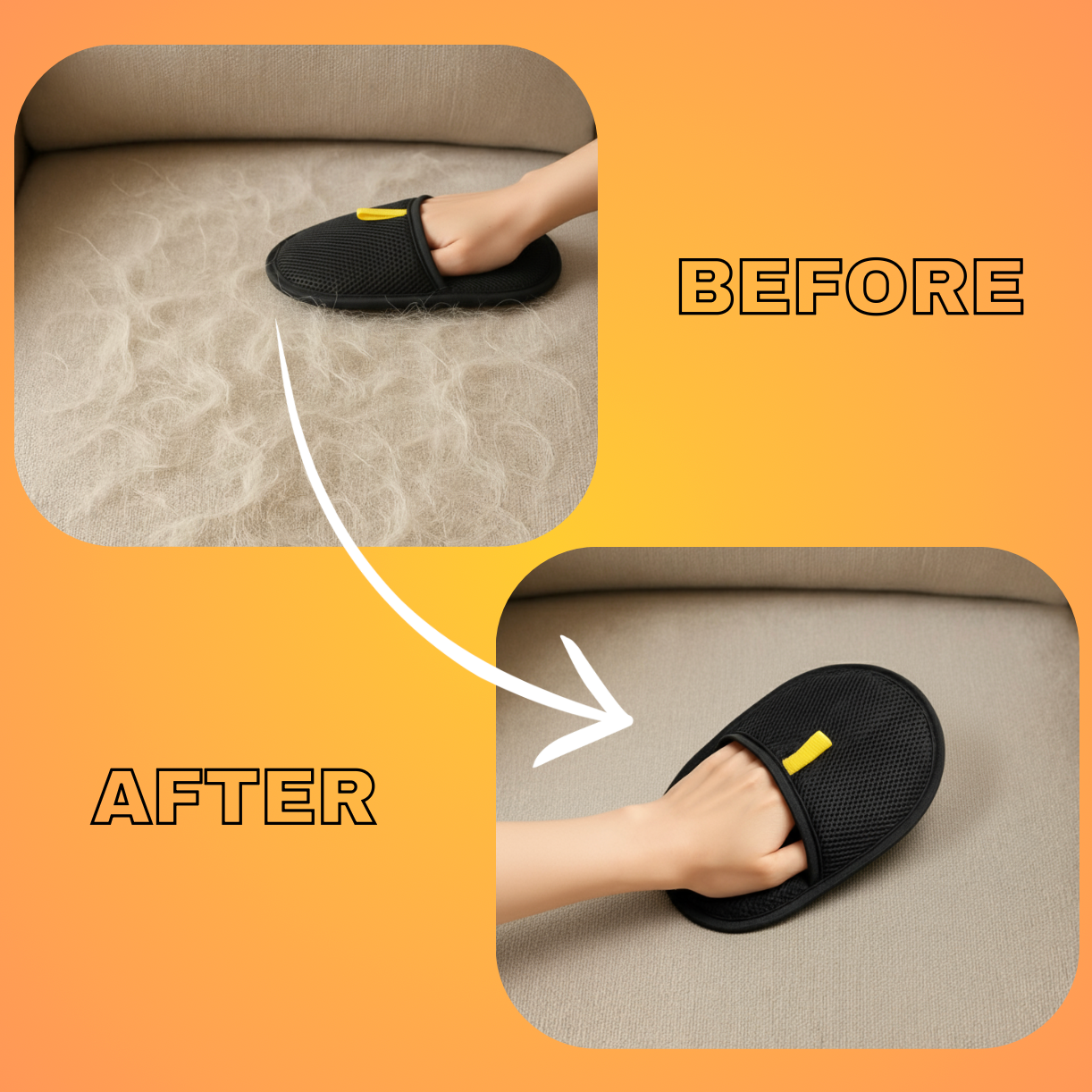 Pet Hair Remover Glove - Clean Fur Off Furniture & Clothes Easily