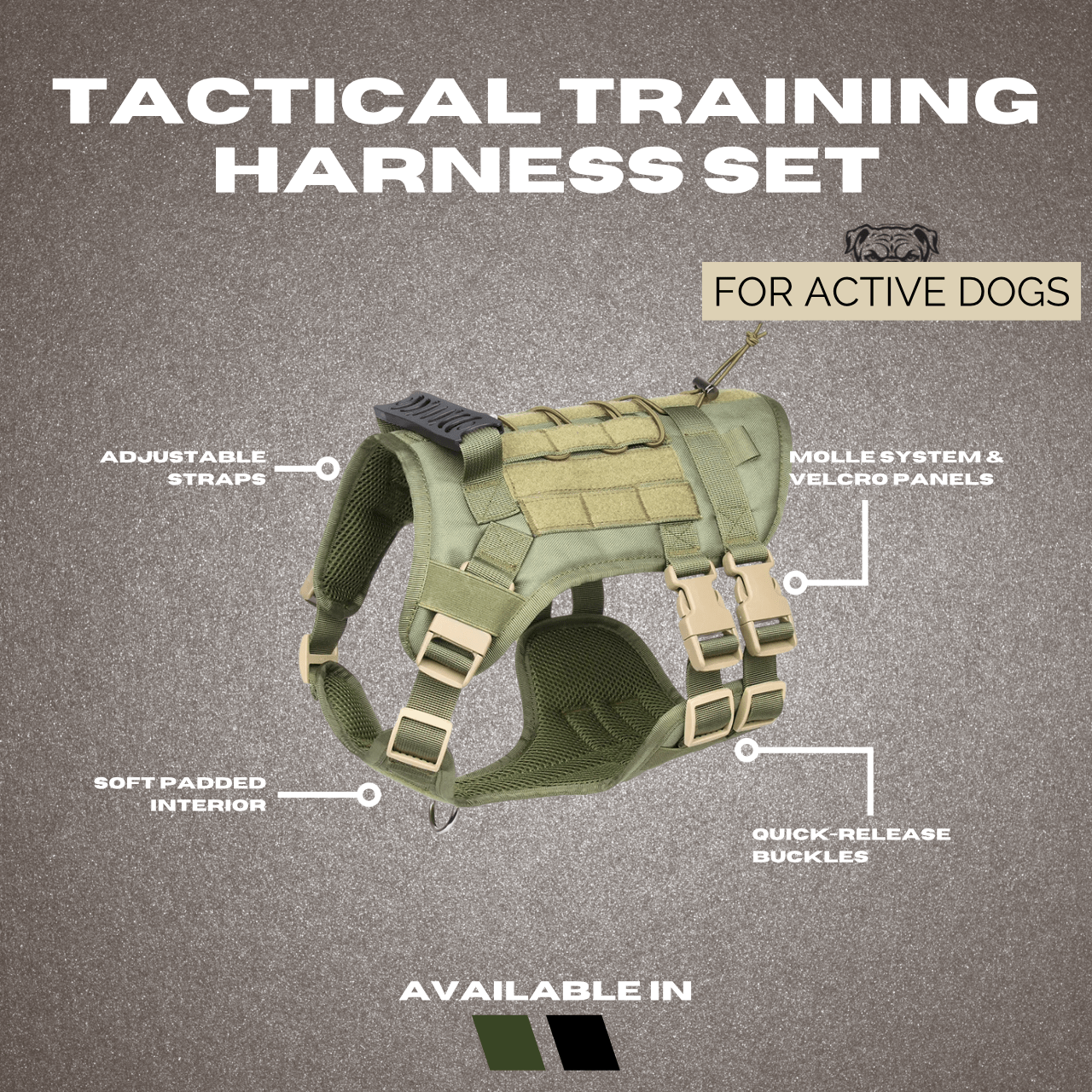 Tactical Dog Harness & Leash Set – Ultimate Control & Comfort Combo