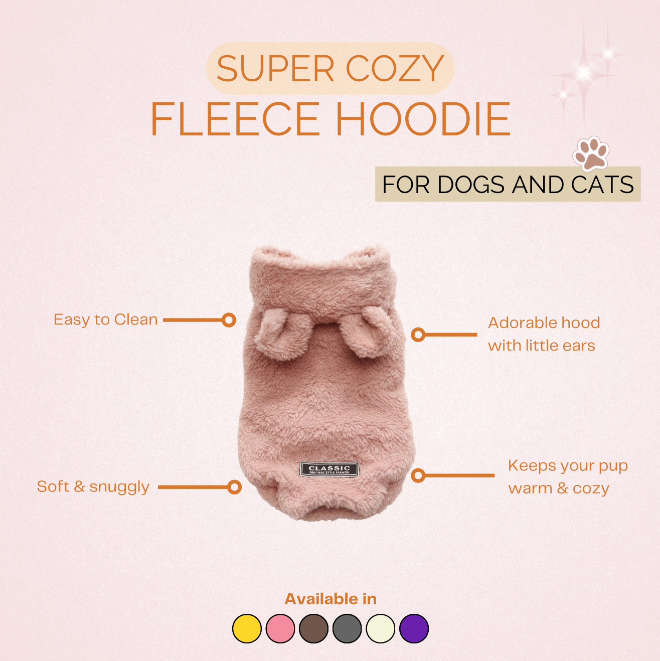 Cozy Fleece Dog Hoodie – Warm, Soft & Irresistibly Cute