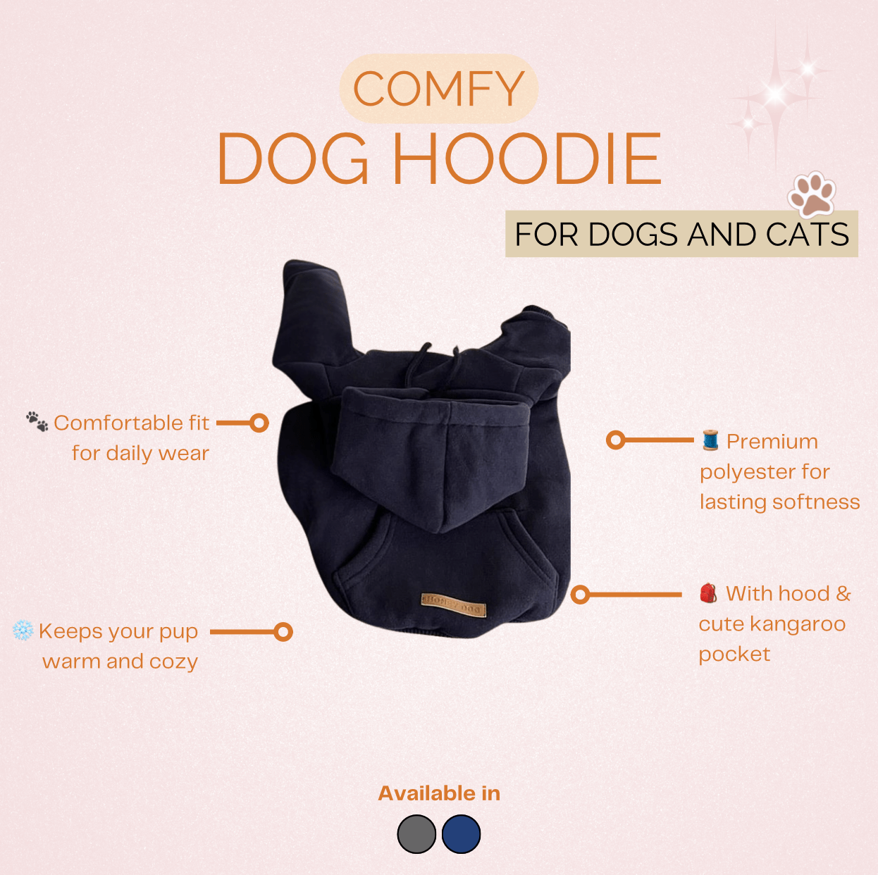 Comfort Dog Hoodie – Ideal for Puppies & Everyday Comfort