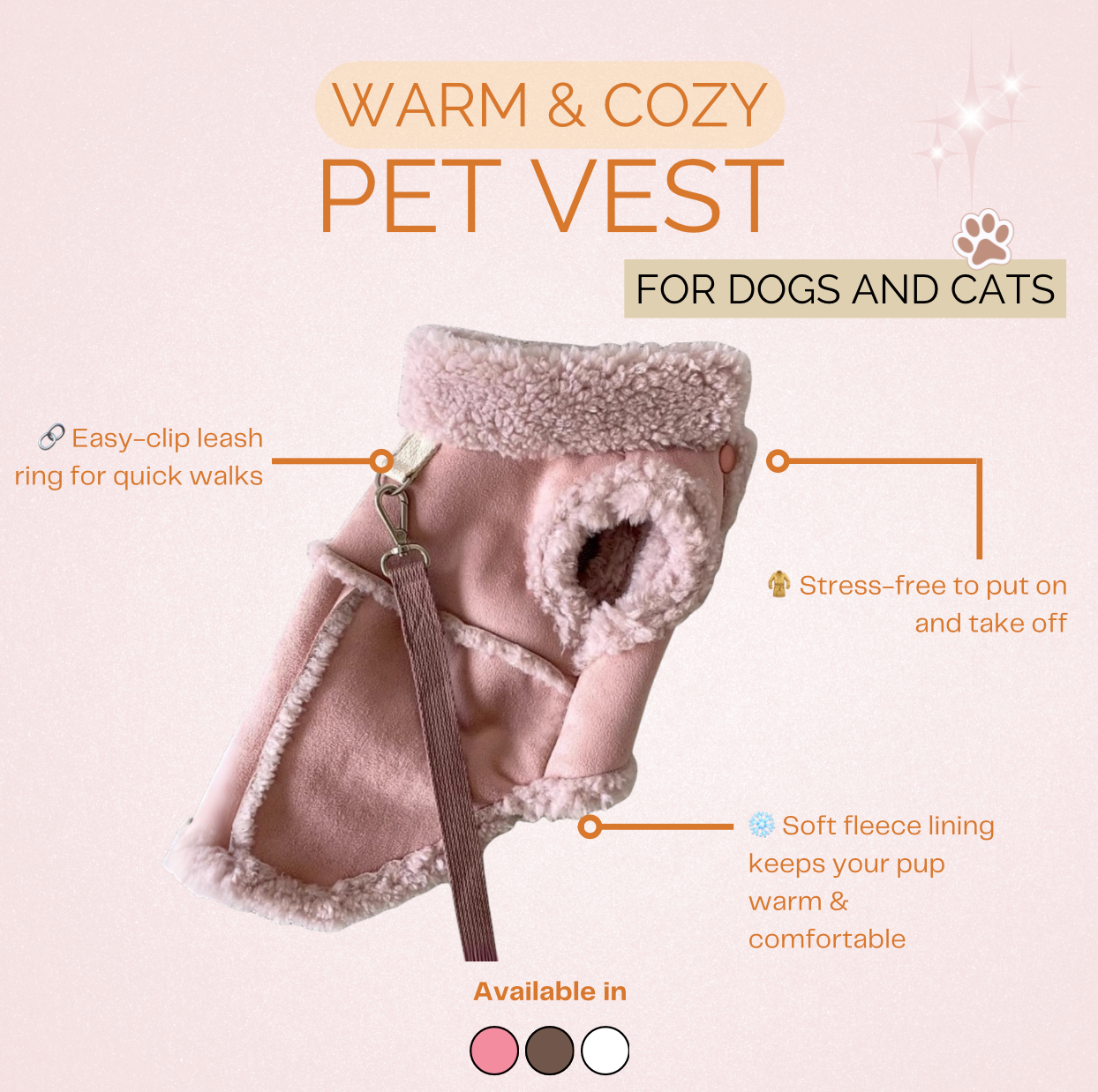 Padded Winter Dog Vest – Warm, Waterproof & Cold-Weather Ready