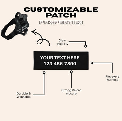 Custom Patch – Personalize your harness with Your Dog’s Name & Number